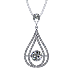 Mother & Child Heart Birthstone Necklace for Women